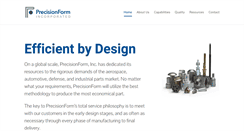 Desktop Screenshot of precisionform.com